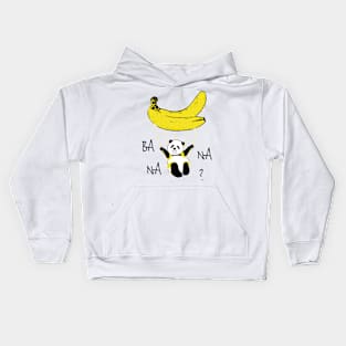 Panda Banana Parachuting Kids Hoodie